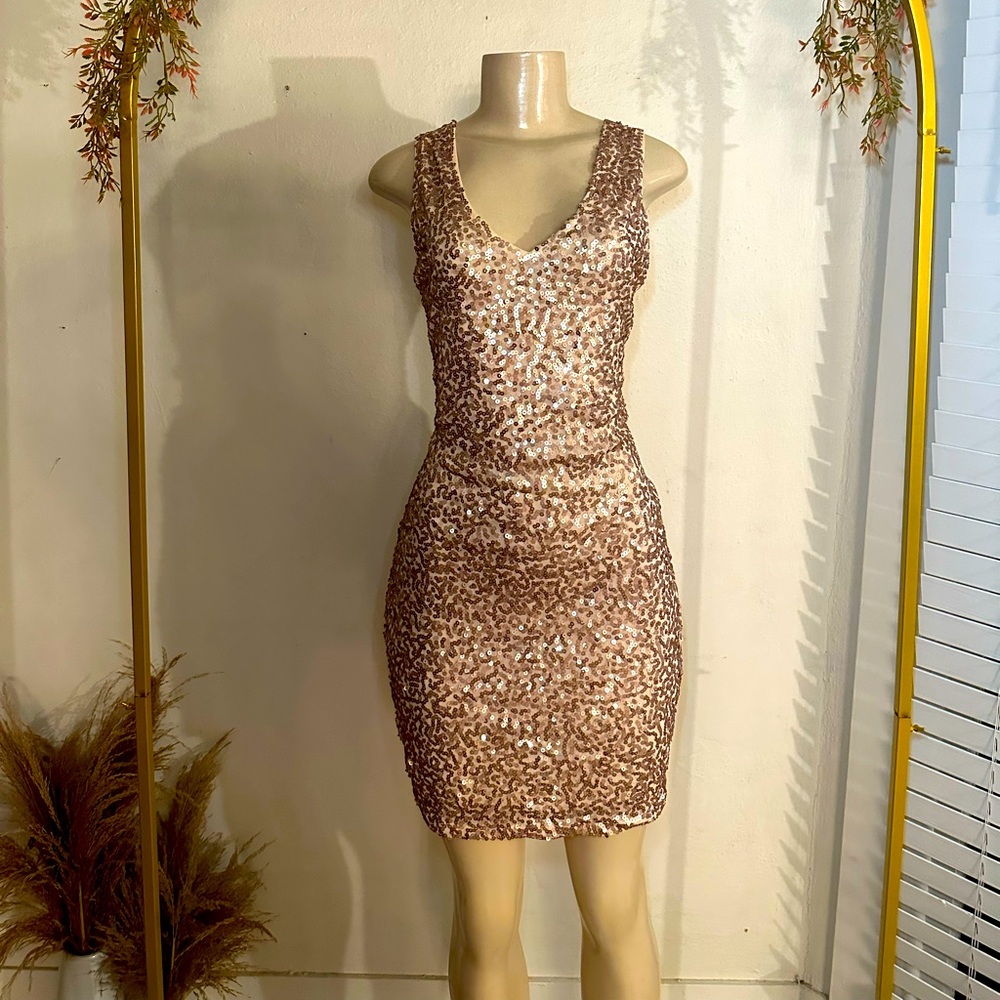 NEW Rose Gold Sequence Dress